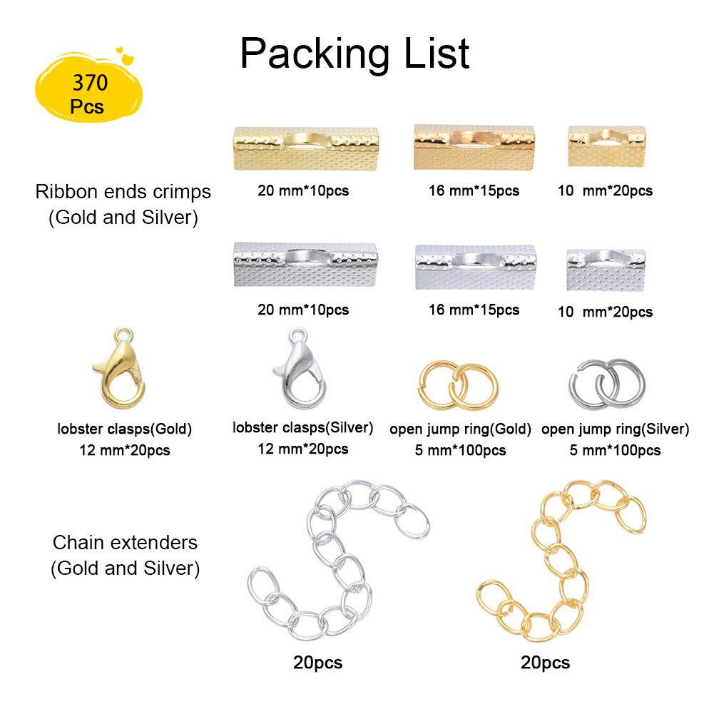 

Набор концевиков для шнура с переключателем и застежкой-лобстером и цепочкой для изготовления бижутерии своими руками