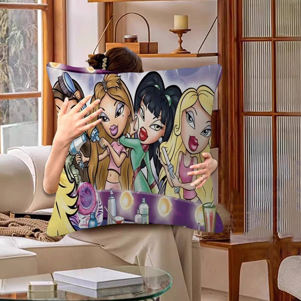 Bratz Doll Classic Vintage Pillowcase Toon Gift Cushion Cover Bedroom Home Sofa Chair Seat Decor Pillow Case