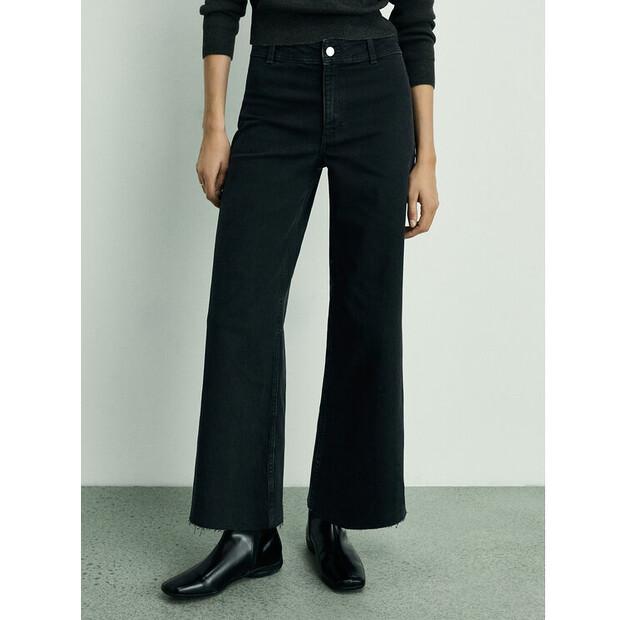 

Джинсы Mango Catherin 87010243 черный Wide Leg 44