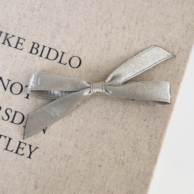 

Silver bow Rose hair clip Sweet Cool spring clip hair clip Duck Beak clip bangs clip hair accessory 13cm*4cm