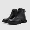 Fashion Men's Shoes Fashion Male Genuine Leather Ankle Boots Thick Bottom Man Motorcycle Boots Plush Snow Mens High Top Walking Shoes