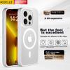 IPhone 13 Pro Max Case, Apple 13 Pro Max Protective Cover, Wireless Charging Compatible, Frosted Anti-Drop Full Protection Case, Ivory White