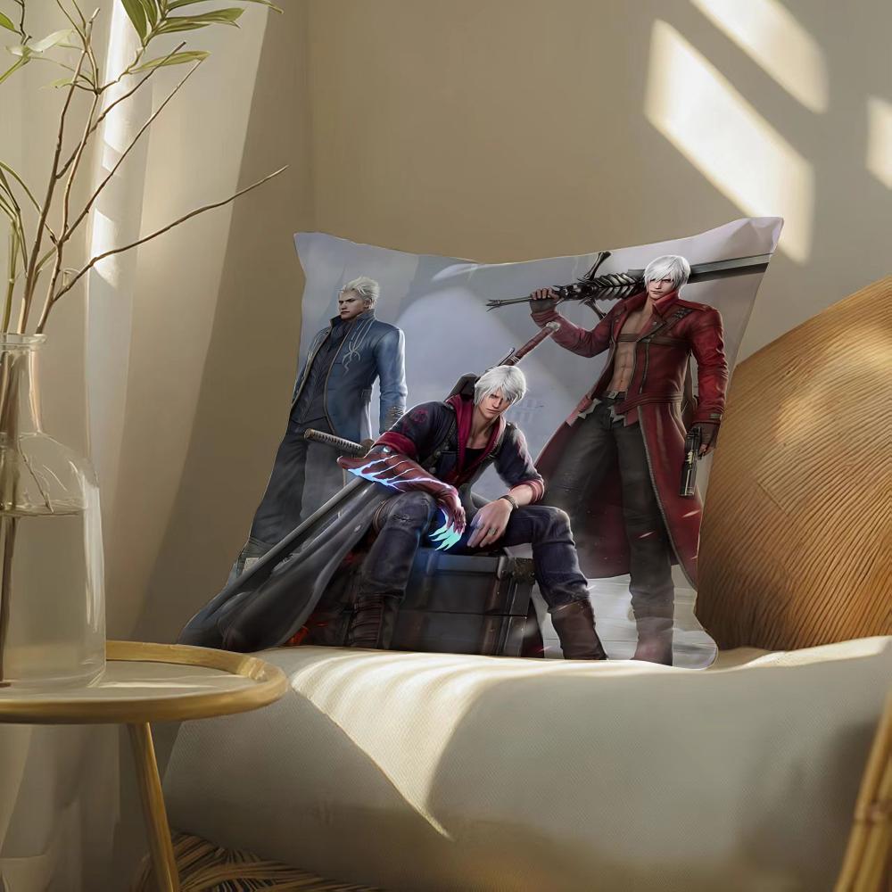 Devil May Cry Pillow Case Pattern Printed Pillowcase for Living Room Sofa Cushion Cover Bedroom Decor