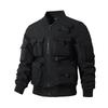 Mens Vintage Pilot Jacket With Multiple Pockets Waterproof Windproof Utility Outerwear Casual Wear