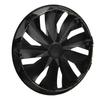 4PCS 17 Inch Hubcaps Set Stylish Universal Fit Clip On ABS R17 Wheel Cover Replacement for Most Cars Truck SUV Black