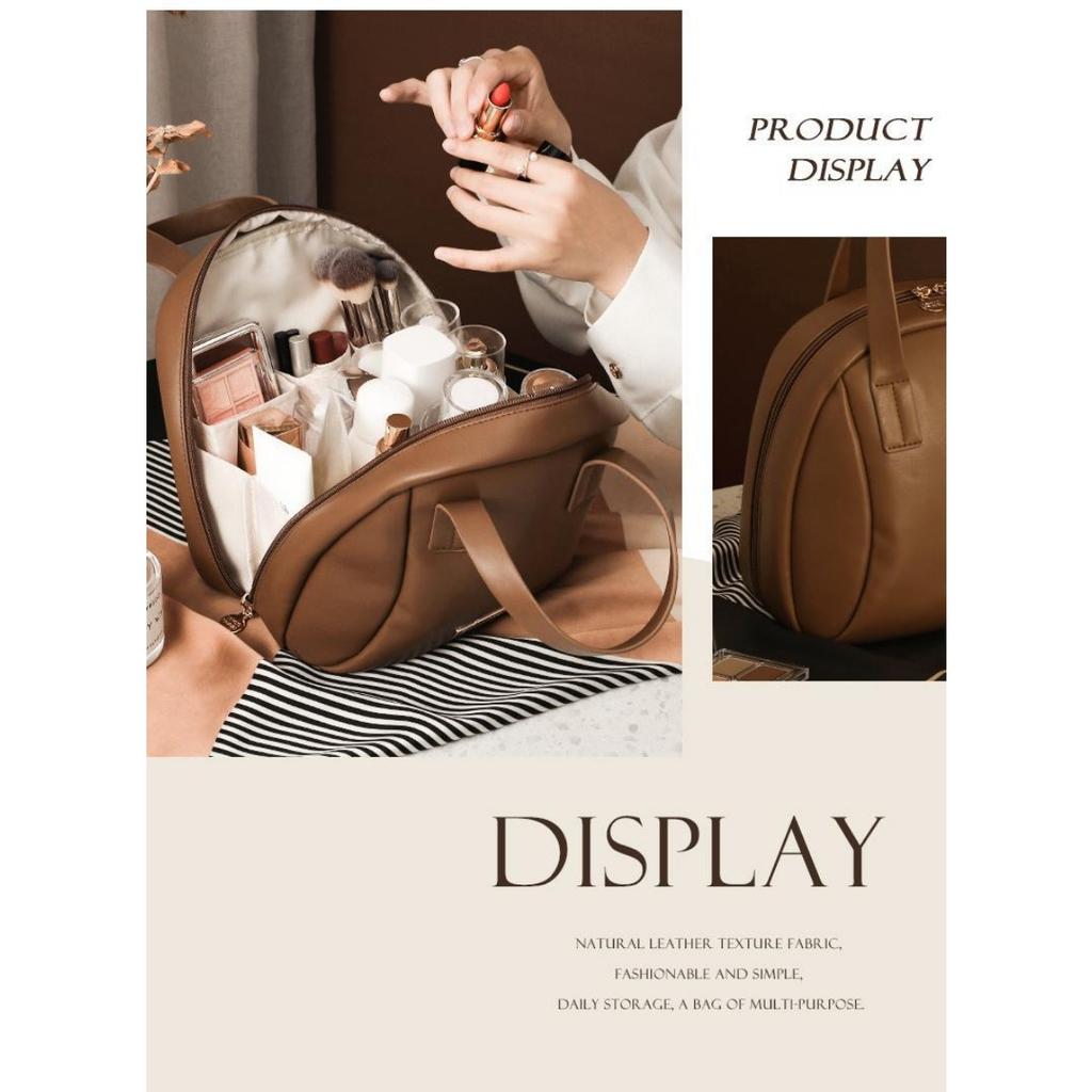 Skořepinová kosmetická taška pro ženy, velkokapacitní vodotěsná přenosná toaletní taška, velká taška na uskladnění make-upu