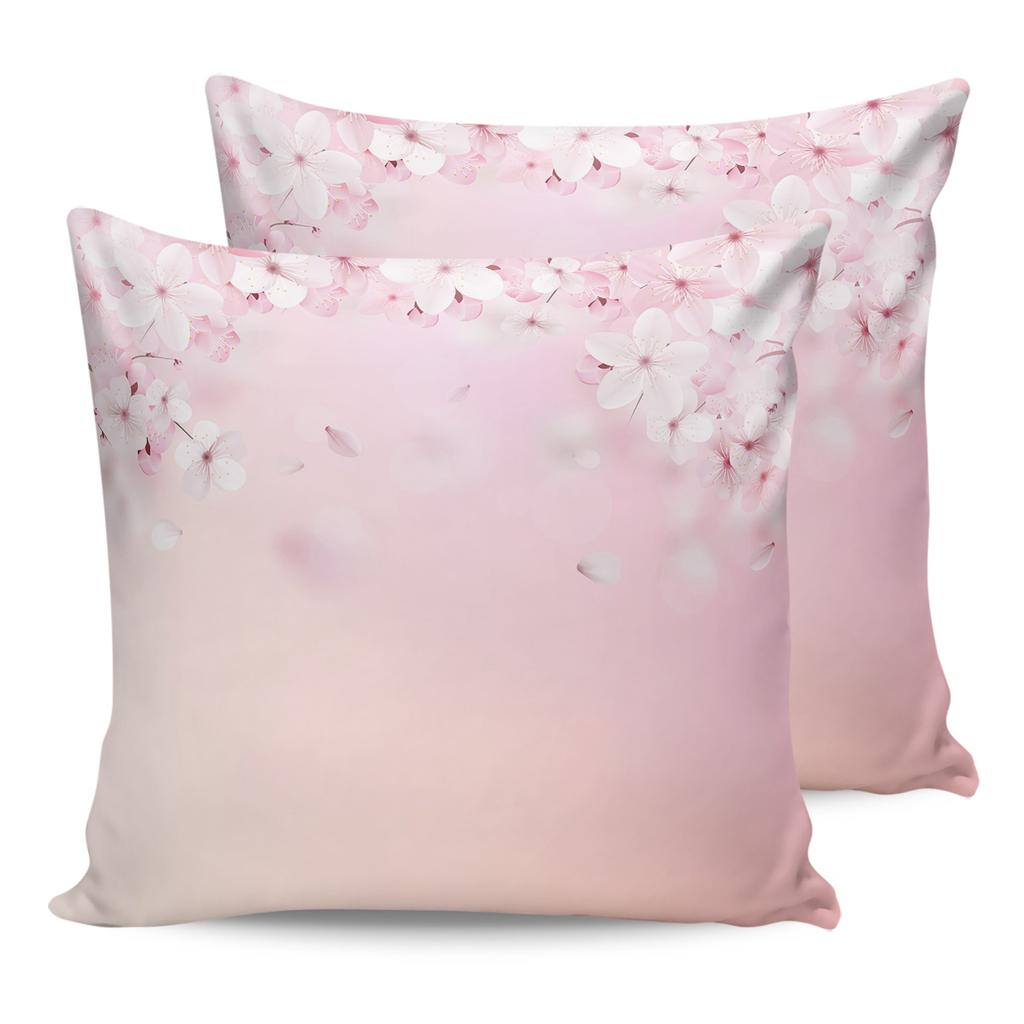 Cushion Cover Pink Flower Rose Vintage Throw Pillow Cover Sofa Car Home Decoration Pillow Cover