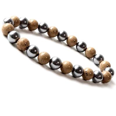 Terahertz Ore Hokutolite Orange Bracelet 8mm Far Infrared Power Stone Inner Circumference Approx. 16.5cm