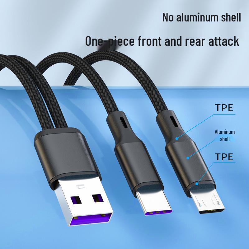 6A Fast Charge Dual Splitter Cable, 2-in-1, Available In 0.2m/2m Lengths