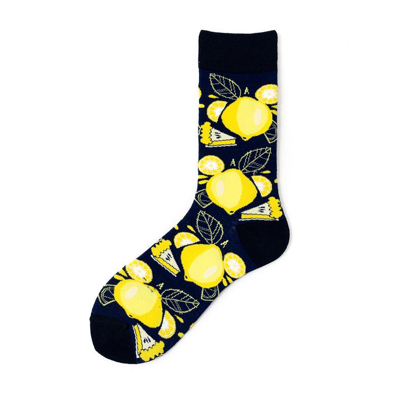Hundreds Fashion Personality Cotton Socks Unisex Men Happy Street Skateboard Fruits Harajuku Gift Funny Boys Male Dress Sox