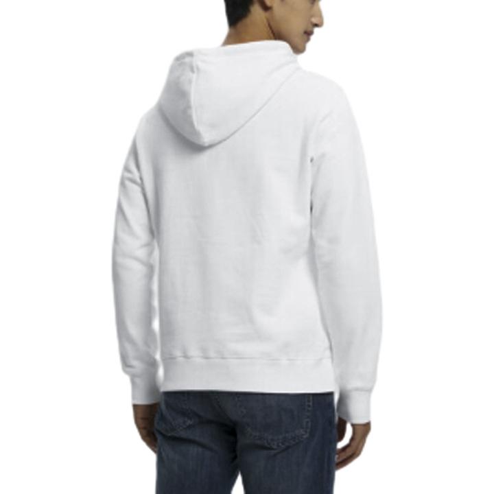 Calvin Klein Letter Embroidered Cotton Hoodie Unisex Hoodies White ZM02079-YAF