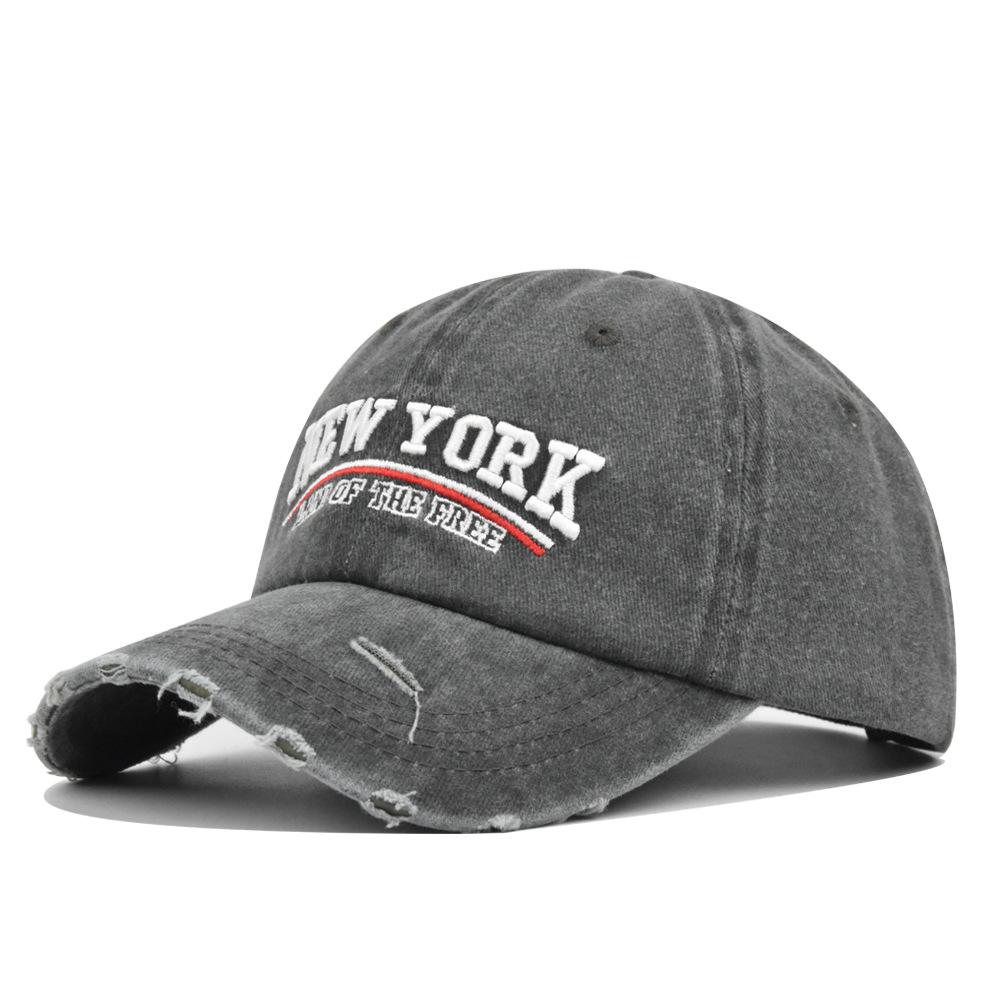 Retro Embroidered Letter Baseball Cap For Unisex High Quality Adjustable Washed Cotton Hip Hop Snapback Outdoor Sports Hat Gorra