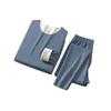 Men's Wool Extra Thick Thermal Underwear Set - Cold Protection, Plus Size, Loose Fit, Plus Velvet, Trendy Autumn Collection
