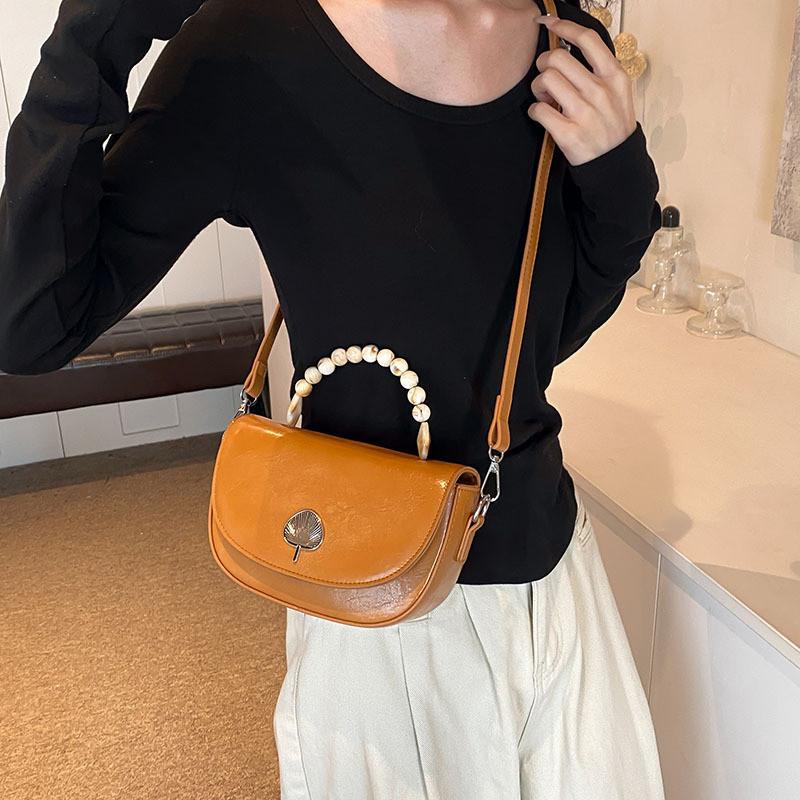 

IELGY Серебряная сумка, женская модная сумка-мессенджер с текстурированной отделкой, портативная для поездок на работу коричневый