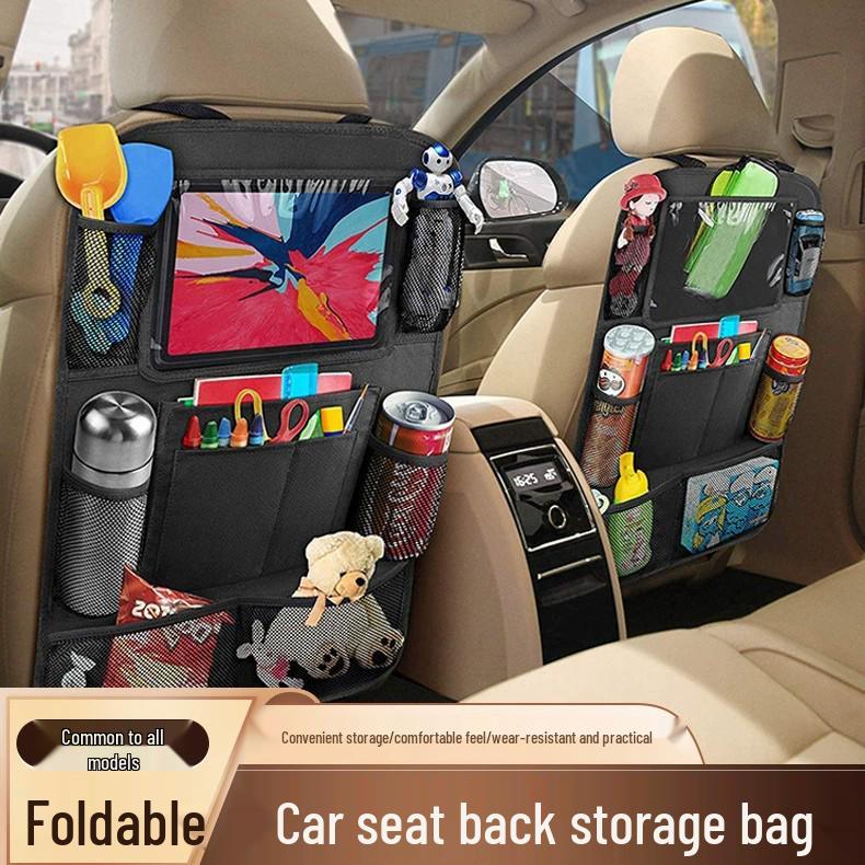 Multi-Functional Car Seat Back Storage Bag with Tablet Holder
