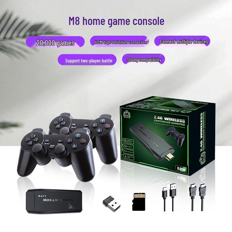 M8 Retro Wireless Arcade Game Console with Dual Joysticks for HD TV