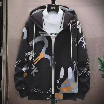 2024 Graffiti Hooded Sweatshirt: Versatile, Casual, Breathable, Sunscreen-friendly Fashion Top.