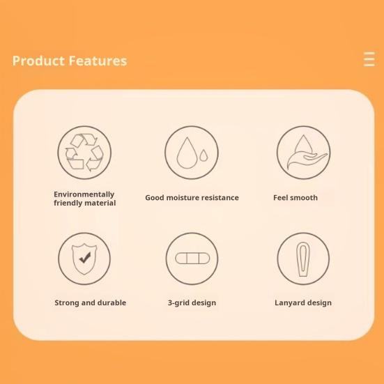 Přenosný úložný box na pilulky 3 mřížky Design Vodotěsný Kompaktní velikost Venkovní cestování Volně kombinovaná tableta s organizérem tablet