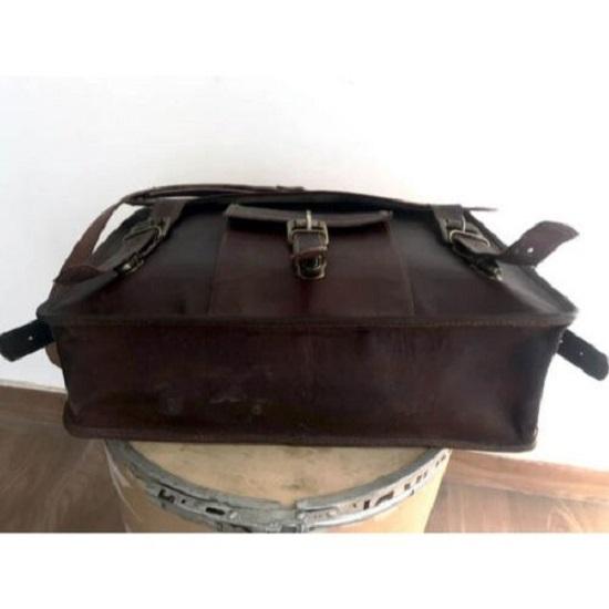 Herren Vintage Braun Leder Handtasche Messenger Schulter Laptop Tasche Aktentasche
