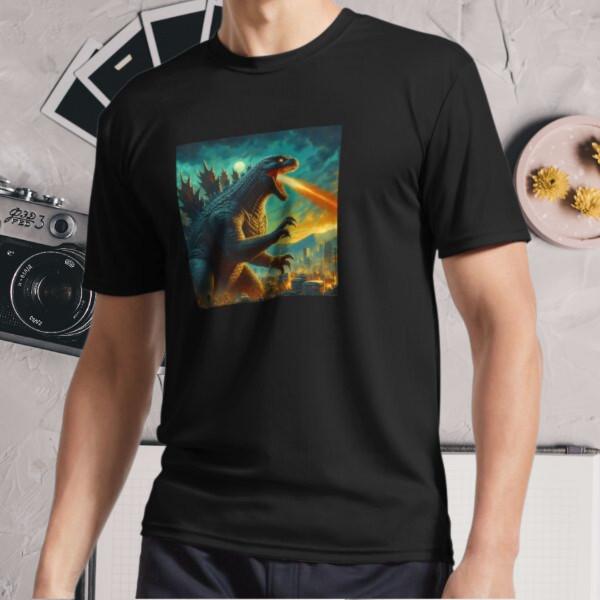 

New Shirt Vintage GODZILLA Atomic Breath Active Logo T-Shirt Funny Size S - 5XL 3XL