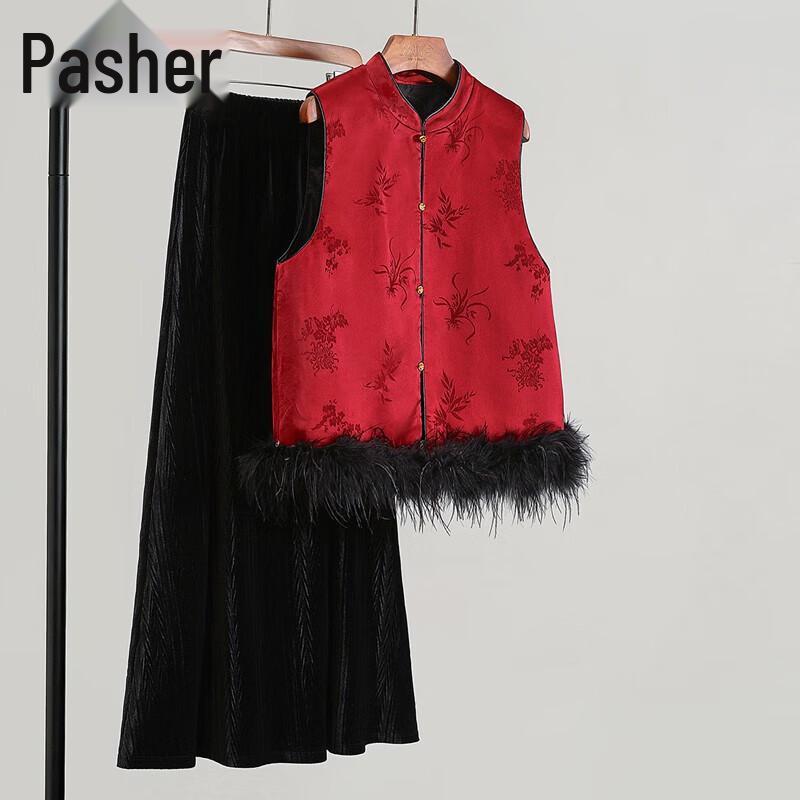 

Женский новый жаккардовый хлопковый жилет в китайском стиле XL