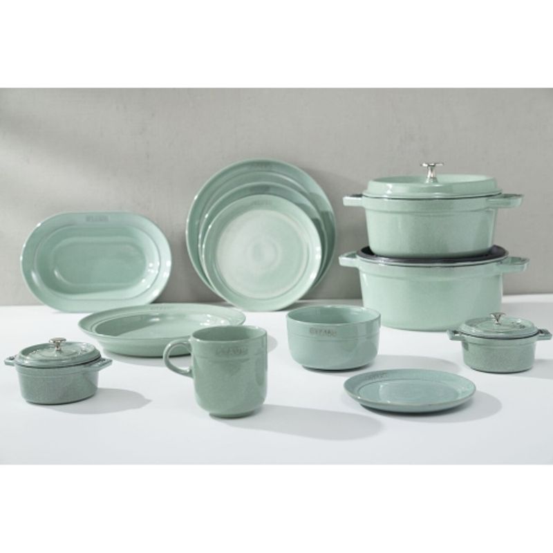 Staub DINING LINE Plate 25cm (Sage Green)