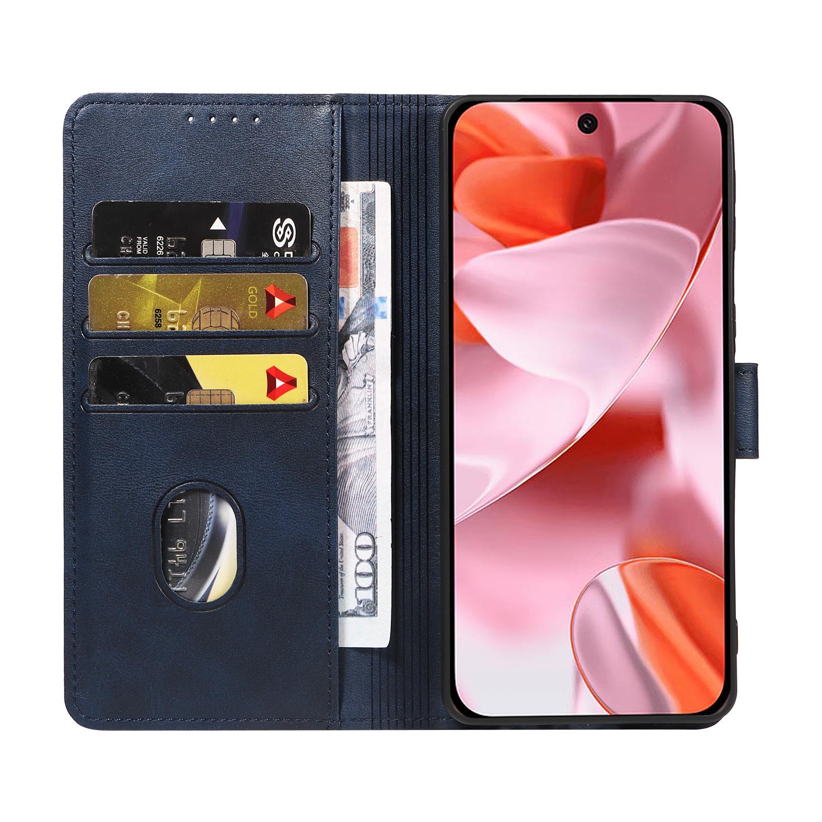 

For Google Pixel 9 Pro Leather Case WANLONFENG NW Series Calf Texture Flip Wallet Phone Cover Black