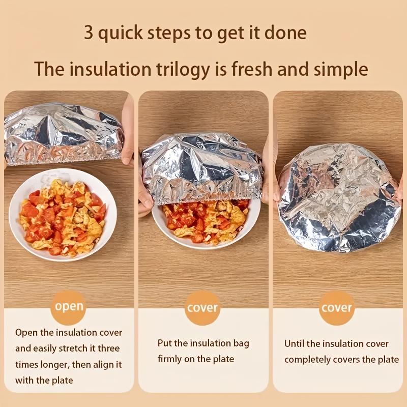 Food-Grade Reusable Aluminum Foil Covers - Table Warming Lids, Aluminum Covers, Kitchen Preservation And Insulation Film Covers