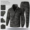 Unisex Elastic Workwear Set: Camouflage Cotton, Anti-Scald, Wear-Resistant for Welders and Auto Repair