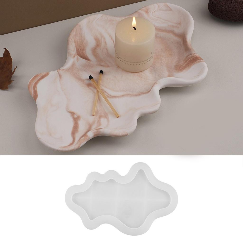 Silikonová tvořící forma Formy na šperkovnice Vlnitý tvar Dekorativní podnosové formy Silikonová textura pro tvoření Talíř Mísa