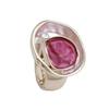 New enamel color hollow geometric ring elastic ring women's simple versatile irregular lotus leaf ring