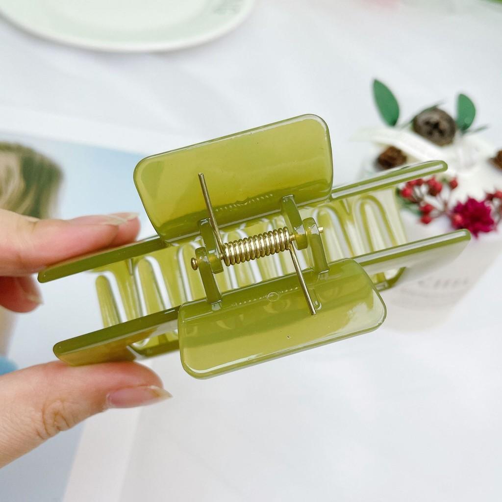 Stylish 10.5cm Thick Jelly Color Square Hair Claw Clip For Women Elegant Design