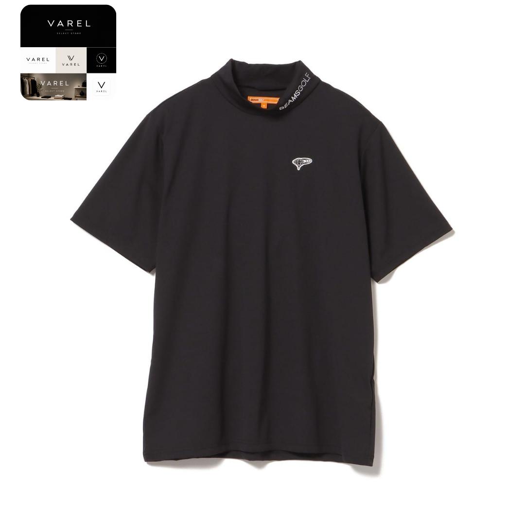 BEAMS GOLF Mock Neck T-Shirt Men Black Quick Dry UV Protection Japan Brand M