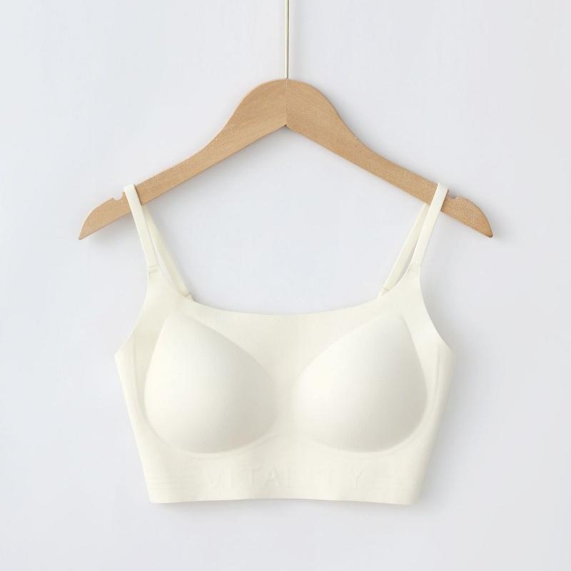 Seamless Fixed Cup Gathered and Brushed Liquid Foundation Small and Comfortable Invisible Beautiful Back Underwear Big Breasts