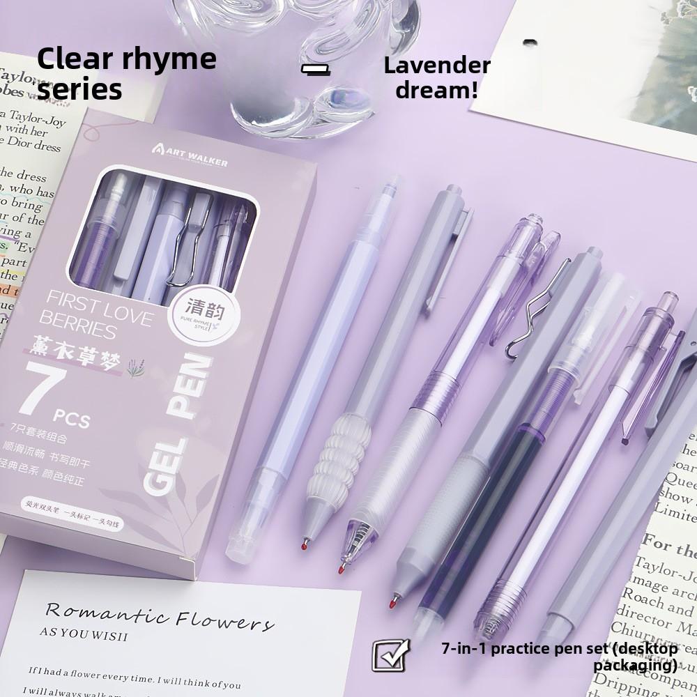 

High-value Press Gel Pen Set Special Quick-drying Ink for Students To Brush Questions Black Carbon Pen Signature Pen