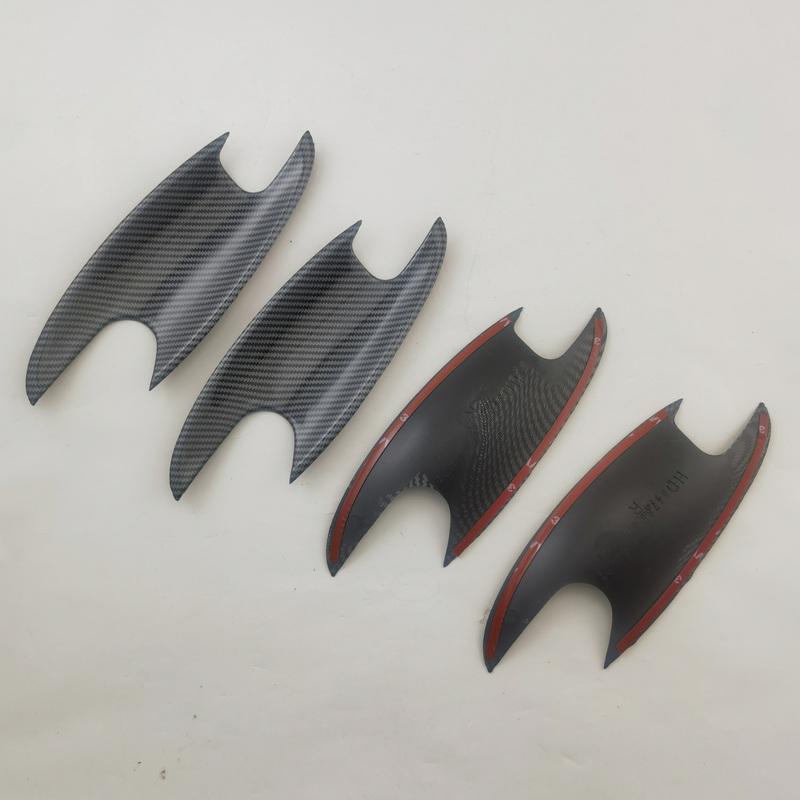 For Mercedes Benz W203 W211 W219 W220 E350 E63 2000 - 2009 Car Accessory Gloss Carbon Door Handle Bowl Covers Trim Paste Style