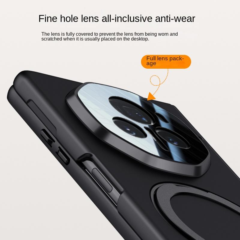 For Honor Magic V3 Case Luxury PU Leather Magsafe Ring Stand Magnetic Protective Back Cover case For Magic V3 Full Cover Shell