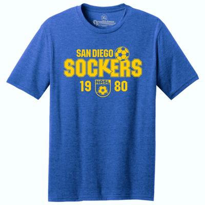 San Diego Sockers 1980 MISL Fußball TRI-BLEND Königsblau Melange T-Shirt