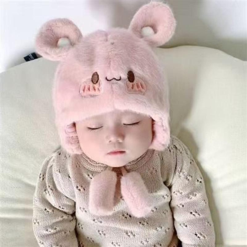 Baby hat hat infant winter baby winter cute cute pullover plush hat ear hat children