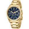 Competizione Acciaio Inox Blu / Oro Uomo Quarzo Giorno-Data R8853100026