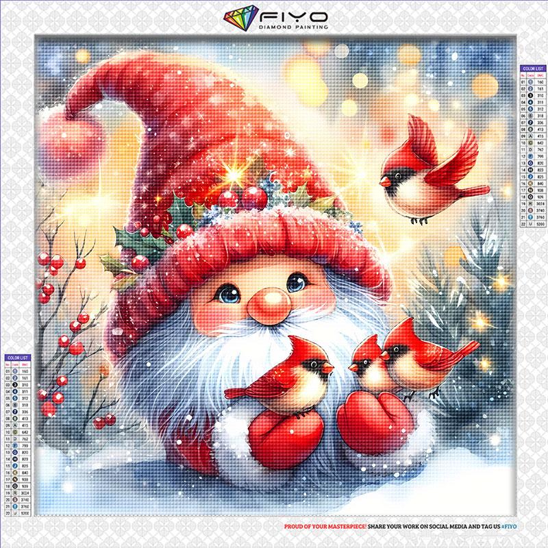 Diamantové malování Nové 2024 Vánoce Santa Claus 5D DIY Plná diamantová mozaiková umělecká kreslená trpasličí výšivka Domácí dekorace quadro