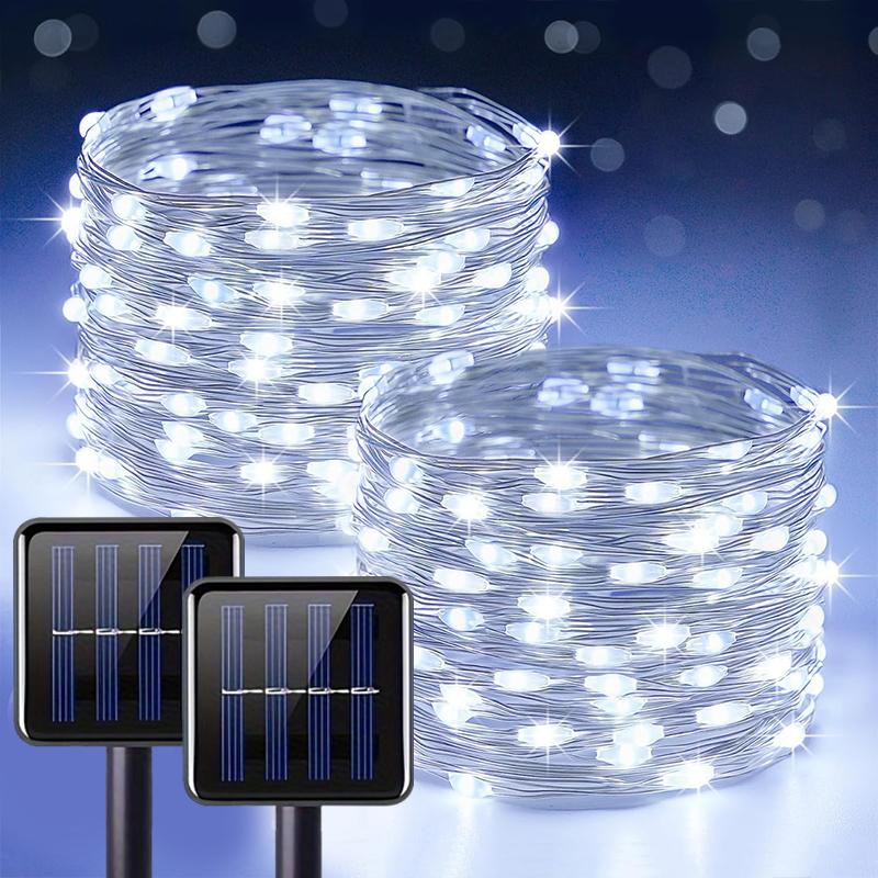 Outdoor LED Solar String Lights Wedding Xmas Decor Garden Solar Fairy Lights Waterproof for Patio Street Trees Balcony Yard