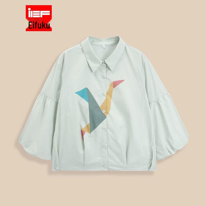 

IEF Women s 2026 S/S Korean Style Printed Versatile Shirt S