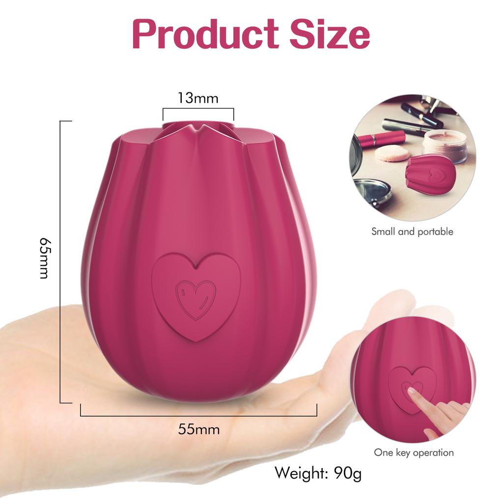 Rose Vibrator Vagina Sucking Vibrator Sucker Oral Licking Clitoris Stimulation Powerful Sex Toys For Women Rose Vibator Toy