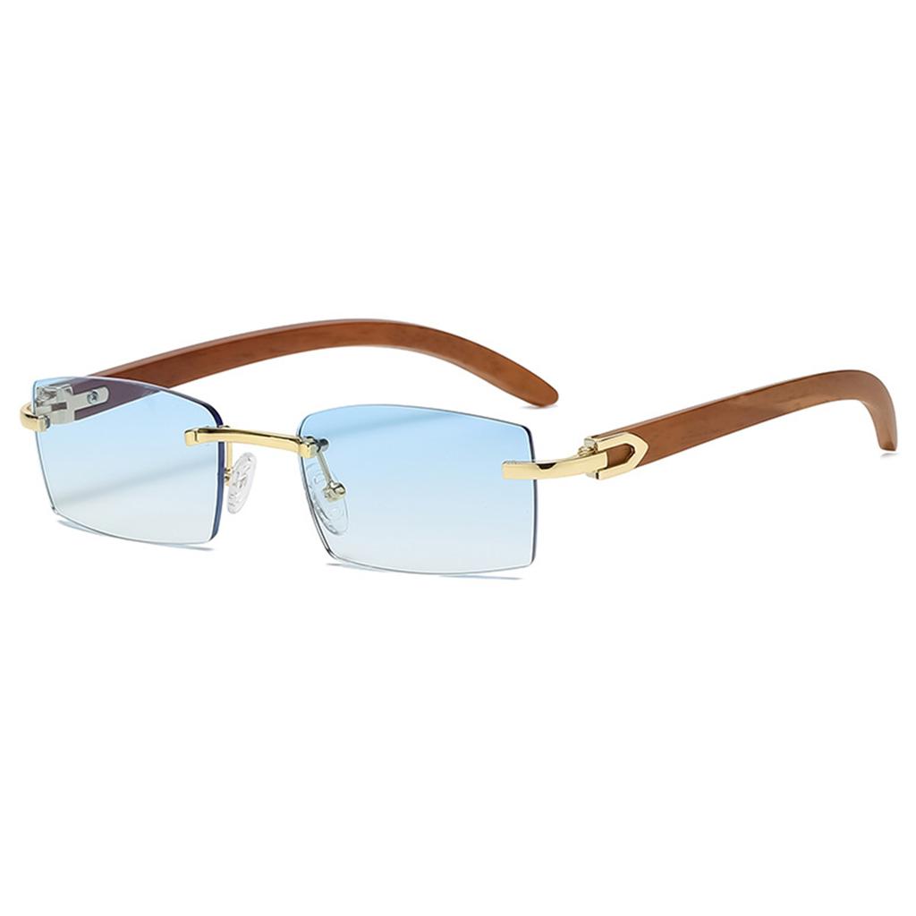 New Fashion Sunglasses Men's Ultra-clear Rimless Sunglasses Ocean Diamond Trimming Trend