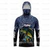 Lightweight Ice Silk Fishing Shirt With Hood Face Cover Quick Dry UV Protection Long Sleeve Men Outdoor Fly