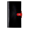 Quo Vadis DUO Leather Notebook Cover, 8.8x17cm, Noir & Rouge (qv88x1719no)