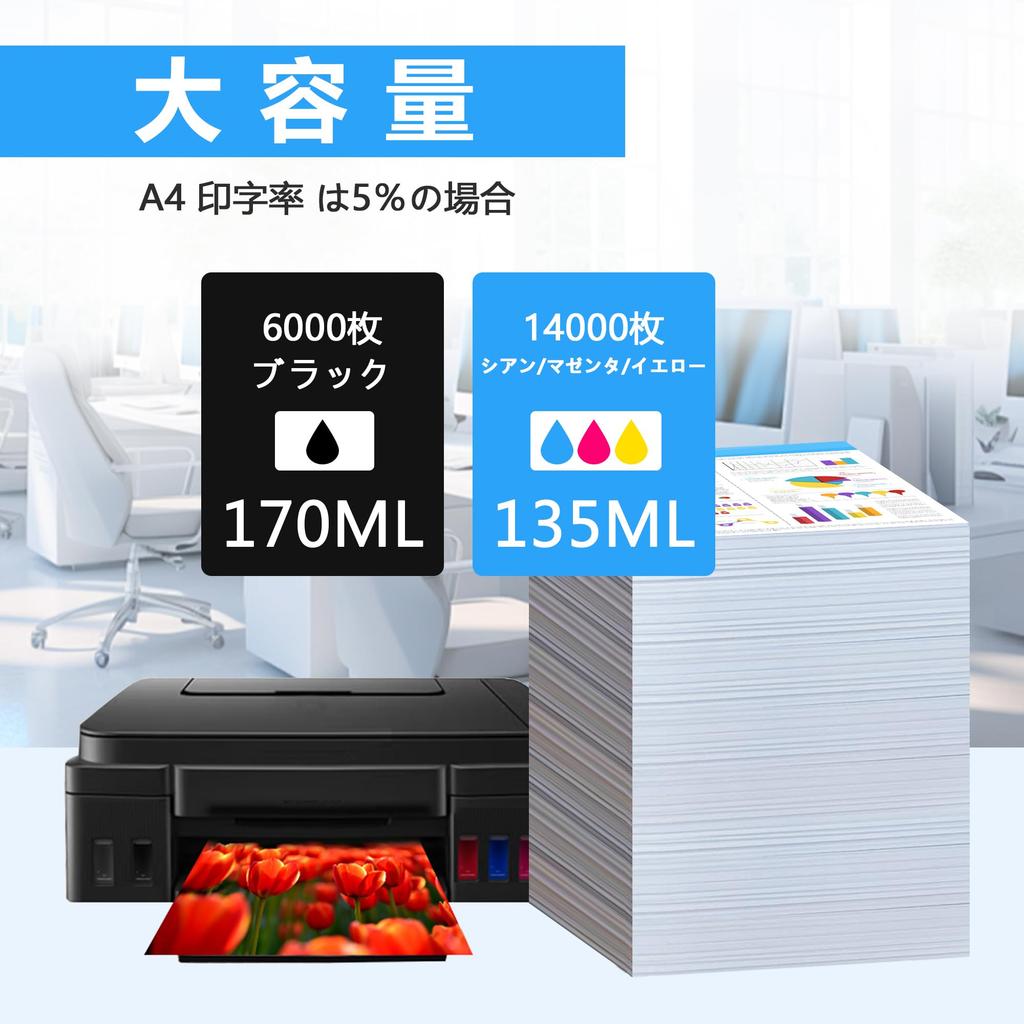 LCL Compatible Ink Bottles for Canon and Pigment Black Pigment Pigment Compatible with MAXIFY and GX5530 Printers GI36, GI-36 BK, GI-36BK, GI-36C,