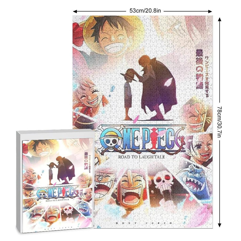Cike One Piece Monkey D. Luffy Jigsaw Puzzle 1000 PCS Puzzle Character Anime Pattern Wooden Anime Goods Children Educational Toy Student Adult Decompr