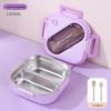 Korean Style 304 Stainless Steel Insulated Lunch Box for Men, Women, Students, and Office Workers
